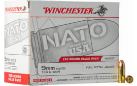 Winchester Ammo USA9NATO USA 9mm NATO 124 gr Full Metal Jacket (FMJ) - 150rd Box
