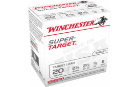 Winchester Ammo TRGT208VP Super Target 20 Gauge 2.75" 7/8 oz 8 Shot (Value Pack) - 100sh Box