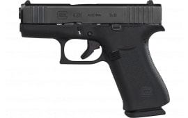 Glock PX4350201 43X Semi-Auto 9mm Pistol, FS, 10 Round Black Frame, Black Slide, Slimline