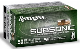 Remington Ammunition 21135 Subsonic 22 LR 40 gr Plated Hollow Point - 50rd Box