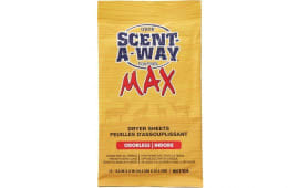 Scent-A-Way 07707 Max Dryer Sheets Odor Eliminator Odorless 15 Per Pkg