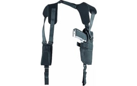 Uncle Mikes 83001 Sidekick Vertical Shoulder Holster Fits up to 48" Chest 2-3" Barrel Small/Medium Double Action Revolver Nylon Black