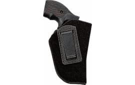 Uncle Mikes 8900 Inside the Pants Open Style Holster Left Hand 2-3" Barrel Small/Medium Double Action Revolver Suede Black