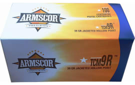 Armscor 50328 Pistol Value Pack 22 TCM 9R 39 gr Jacketed Hollow Point (JHP) - 100rd Box
