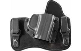 Galco KT826B KingTuk Deluxe IWB Black Kydex/Leather UniClip Fits S&W M&P Shield