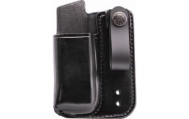 Galco IWBMC22B IWB Mag Carrier Single Black Leather Belt 1.75" Compatible Ruger Security-9 Compact Mags Ambidextrous