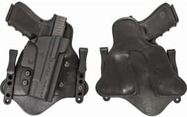 Comp-Tac C225GL056RBSN MTAC  IWB Black Kydex/Leather Belt Clip Fits Glock 26/27/28/33 Gen1-4