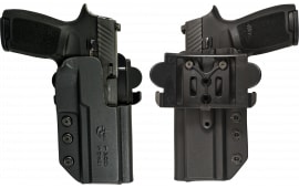 Comp-Tac C241GL052RBKN International  OWB Black Kydex Belt Slide/Paddle Fits Glock 19 Gen 5