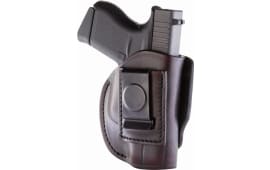 1791 Gunleather 4WH2SBRR 4-Way  IWB/OWB 02 Signature Brown Leather Belt Clip Fits Glock 42/43/43X/Ruger LCP/S&W Bodyguard