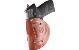 1791 Gunleather 4WH5CBRR 4-Way  IWB/OWB 05 Classic Brown Leather Belt Clip Fits S&W M&P/Springfield XD/Glock 17/HK VP9