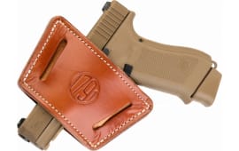 1791 Gunleather UIWCBRA UIW  IWB/OWB Classic Brown Leather Belt Clip Fits Most Small-Mid Frame Autos Ambidextrous