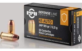 PPU PPD45 45 ACP 185 Jacketed Hollow Point - 50rd Box