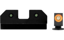 XS Sights GLR014P6N R3D Night Sights 3-Dot Set Tritium Green with Orange Outline Front, Green Rear Black Frame for Glock 42,43,43X,48