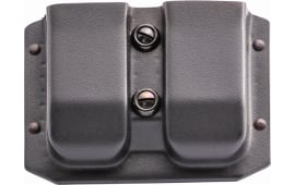 Galco KDB24 Double Mag Carrier Black 9mm Luger Kydex Belt 1.50" - 2" Compatible With Staccato C2 Mags Ambidextrous