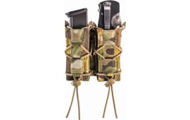 High Speed Gear 13PT12MC TACO Mag Pouch Double Style made of Nylon with MultiCam Finish & Belt Mount Type compatible with Pistol Mags