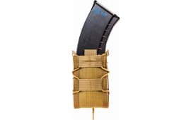 High Speed Gear 13TA10CB TACO Mag Pouch made of Nylon with Coyote Brown Finish & Belt Mount Type compatible with Rifle Mags