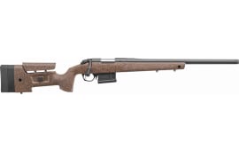 Bergara B14LM3510 B-14 Wilderness HMR 28 Nosler 5+1 26" Threaded Barrel, Sniper Gray Cerakote, Woodland Camo Stock
