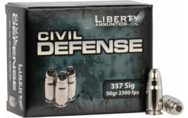 Liberty Ammunition LACD357SIG053 Civil Defense 357 Sig 357 Sig 50 gr Hollow Point (HP) - 20rd Box