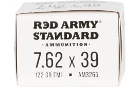 Red Army Standard AM3265 Red Army Standard 7.62x39mm 122 gr Full Metal Jacket Boat-Tail (FMJBT) - 20rd Box