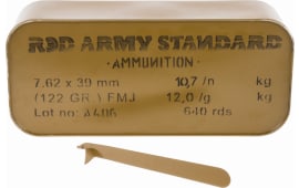 Red Army Standard AM3266 Red Army Standard 7.62x39mm 122 gr Full Metal Jacket (Tin) - 640rd Case