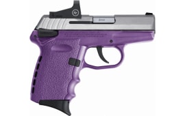SCCY CPX-1TTPURD TT 9MM Semi-Auto Pistol, Purple Grip / Satin Crimson Trace Red Dot 2-10 Round Mags