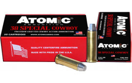 Atomic 451 Cowboy Action 38 Special 125 gr Lead Round Nose Flat Point (LRNFP) - 50rd Box