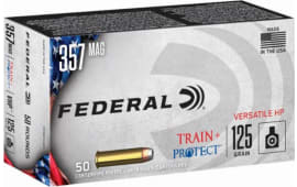 Federal TP357VHP1 Train + Protect 357 Mag 125 gr Jacketed Hollow Point (JHP) - 50rd Box