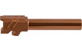 ZEV BBL19PROBRZ Pro Match Replacement Barrel 9mm Luger 4.02" Bronze PVD Finish 416R Stainless Steel Material for Glock 19 Gen1-4