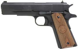 Iver Johnson Arms 1911A19 1911 A1 Government 70 Series 9mm Luger 5" 9+1 Blued Walnut Grip