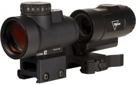 Trijicon 2200057 MRO HD w/Magnifier Matte Black 1x 25mm 2/68 MOA Illuminated Red LED Dot/Circle Reticle