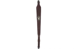 Mossy Oak GameKeeper 8140 Big Game Sling with Swivels 1.75" W x 20" L Adjustable Brown Suede Body with Leather Strap for Rifle