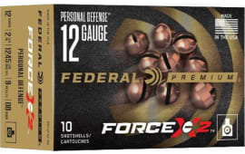 Federal PD12FX200 Premium Force X2 12 Gauge 2.75" 9 Pellets 00 Buck Shot - 10sh Box