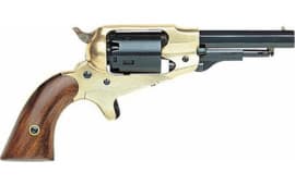 Traditions FR186351 Pietta 1863 Remington Pocket Black Powder Revolver 31 Caliber 3.5" Barrel Brass Frame