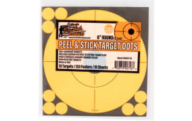Pro-Shot 6RDOT10 Peel & Stick Target Dots Orange Self-Adhesive Paper No Impact Enhancement 6" Dot 10 Targets Includes Pasters