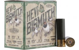 HEVI-Shot HS16702 Hevi-Bismuth Waterfowl 16 Gauge 2.75" 1 1/8 oz 2 Shot - 25sh Box