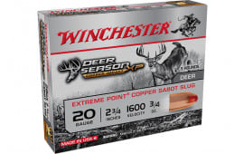 Winchester Ammo X20CLF Copper Impact 20 Gauge 2.75" 3/4 oz Sabot Slug Shot - 5sh Box