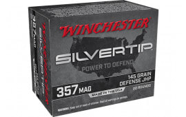 Winchester Ammo W357ST Silvertip 357 Mag 145 gr Silvertip Jacket Hollow Point - 20rd Box