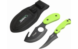 GSM Outdoors HMEKN2PSGC Skinning Knife Kit, 2-Piece, 3.5" Gut Hook & 3.5" Fixed Blade, 420HC Steel