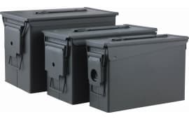 Reliant 10108 3-Piece Ammo Can  30, 50, Fat 50 Cal Green Metal (Empty Cans)