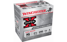 Winchester Ammo X16H4 Super-X High Brass 16GA 2.75" 1 1/8oz #4 Shot - 25sh Box