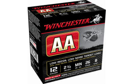 Winchester Ammo AA12FL8 AA Low Recoil Low Noise 12GA 2.75" 1oz #8 Shot - 25sh Box