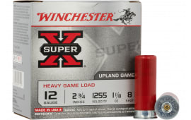 Winchester Ammo XU12H8 Super-X Heavy Game Load 12GA 2.75" 1 1/8oz #8 Shot - 25sh Box