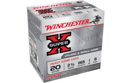 Winchester Ammo XU20H8 Super-X Heavy Game Load 20GA 2.75" 1oz #8 Shot - 25sh Box