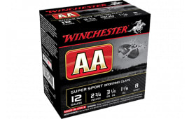 Winchester Ammo AASC128 AA Super Sport 12GA 2.75" 1 1/8oz #8 Shot - 25sh Box