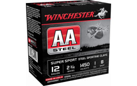 Winchester Ammo AASCL12S8 AA Steel 12GA 2.75" 1oz #8 Shot - 25sh Box