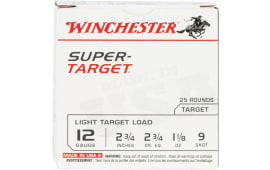 Winchester Ammo TRGT129 Super Target 12 Gauge 2.75" 1 1/8 oz 9 Shot - 25sh Box