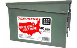 Winchester Ammo WW40C USA 40 S&W 165 gr Full Metal Jacket Truncated-Cone (TCFMJ) (Ammo Can) - 800rd Case