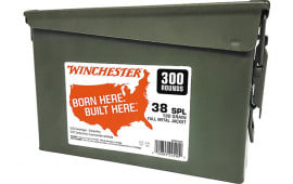 Winchester Ammo WW38C USA 38 Special 130 gr Full Metal Jacket (FMJ) (Ammo Can) - 600rd Case