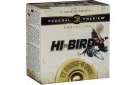 Federal HVF12H6 Premium Upland Hi-Bird 12GA 2.75" 1 1/4oz #6 Shot - 25sh Box