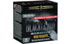 Federal PWBXH1434 Black Cloud F S Steel High Velocity 12GA 3" 1 1/8oz #4 Shot - 25sh Box